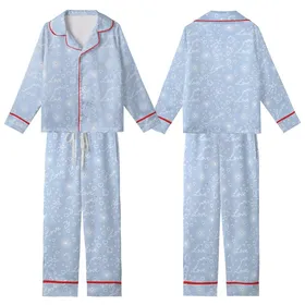 Bridesmaid & Bride Satin Pajama Set: Minimalist Love Ring Heart Long Sleeve Design Kid Satin Pajamas Set