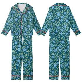 Women's Floral Cotton Sleep Set: Indian Teal Bell Flower Block Print Loungewear Kid Satin Pajamas Set