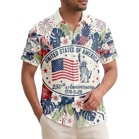 Bald Eagle American Flag 1776-2026 - USA 250th Anniversary Independence Day for Dad Hawaiian Shirt