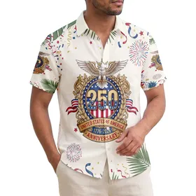 Bald Eagle American Flag 1776-2026 - USA 250th Anniversary Independence Day Gift for Veterans Hawaiian Shirt