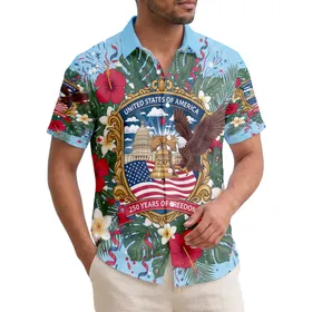 Liberty Bell Eagle American Flag 1776-2026 - USA 250th Anniversary Independence Day Hawaiian Shirt