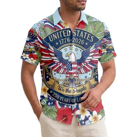 Bald Eagle American Flag 1776-2026 - USA 250th Anniversary Independence Day Gift Hawaiian Shirt