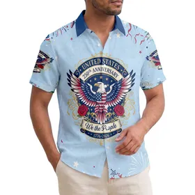 Bald Eagle American Flag 1776-2026 We the People - USA 250th Anniversary Independence Day Hawaiian Shirt