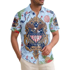 Bald Eagle American Flag 1776-2026 - USA 250th Anniversary Independence Day Gift for Dad Hawaiian Shirt