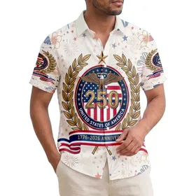 Bald Eagle American Flag 1776-2026 - USA 250th Anniversary Independence Day Patriot Hawaiian Shirt
