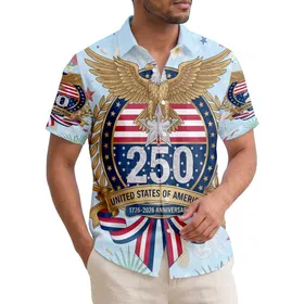 Bald Eagle Flag 1776-2026 - USA 250th Anniversary Independence Day Veteran Gift Hawaiian Shirt