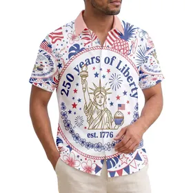 Statue of Liberty American Flag 1776-2026 - USA 250th Anniversary Independence Day Hawaiian Shirt