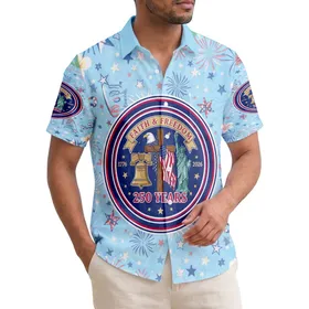 Bald Eagle Flag 1776-2026 - USA 250th Anniversary Independence Day Tropical Hawaiian Hawaiian Shirt