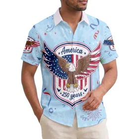 Bald Eagle American Flag 1776-2026 - USA 250th Anniversary Independence Day Gift for Veterans Hawaiian Shirt