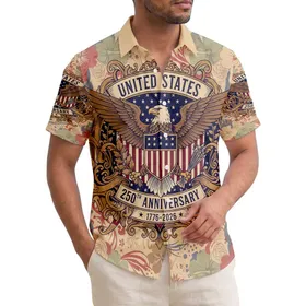 Bald Eagle American Shield 1776-2026 - USA 250th Anniversary Patriotic Hawaiian Hawaiian Shirt