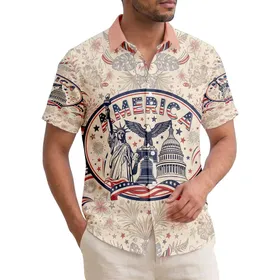Bald Eagle Statue of Liberty Capitol 1776-2026 - USA 250th Anniversary Independence Day Hawaiian Shirt
