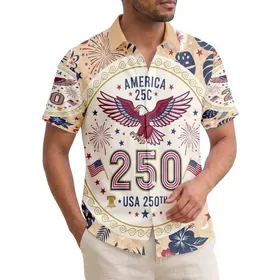 Bald Eagle American Flag 1776-2026 - USA 250th Anniversary Hawaiian Design Hawaiian Shirt