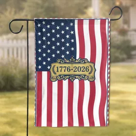 American Flag 1776-2026 Banner - USA 250th Anniversary Freedom Independence Day Garden Flag