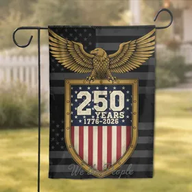 Bald Eagle American Flag 1776-2026 - USA 250th Anniversary Independence Day Gift for Dad Garden Flag