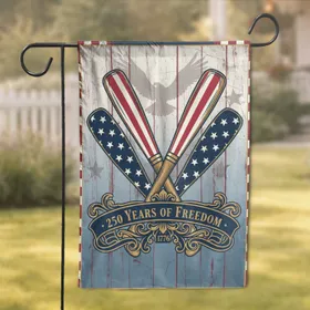 Patriotic Baseball Bats 1776-2026 USA 250th Anniversary Freedom Celebration For Veterans Garden Flag