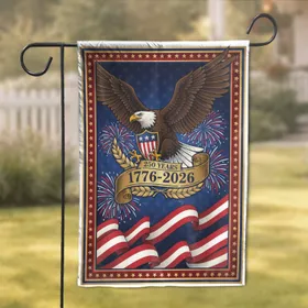 Bald Eagle American Flag 1776-2026 - USA 250th Anniversary Patriotic Gift for Veterans Garden Flag