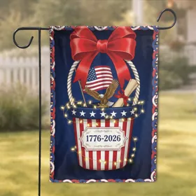Bald Eagle American Flag 1776-2026 - USA 250th Anniversary Patriotic Celebration Garden Flag