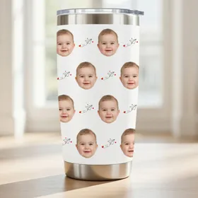 Personalized Baby Face Tumbler 20oz, New Mom Gifts, Custom Family Tumbler, Baby Face Tumbler, Mothers Day Gift, Mothers Day Tumbler, Grandma Gift