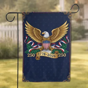 Bald Eagle American Flag 1776-2026 - USA 250th Anniversary Freedom Celebration Garden Flag