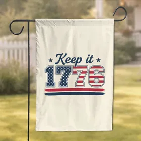 Bold 1776 Stars Stripes Patriotic Flag Art - USA 250th Anniversary Independence Day Garden Flag