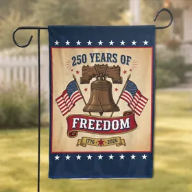 Liberty Bell American Flags 1776-2026 - USA 250th Anniversary Patriotic Freedom Art Garden Flag