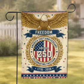 Bald Eagle American Flag 1776-2026 - USA 250th Anniversary Independence Day Gift Garden Flag