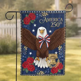 Bald Eagle Liberty Bell 1776-2026 - USA 250th Anniversary Patriotic Flag Garden Flag