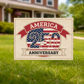America 250th Anniversary Flag Landscape 1776-2026 - Independence Day Gift for Veterans Yard Sign