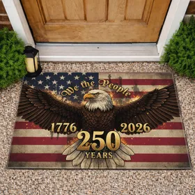 Bald Eagle American Flag We The People 1776-2026 - USA 250th Anniversary Patriotic Gift Doormat