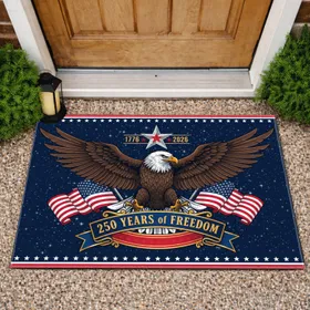 American Eagle Flag 1776-2026 - USA 250th Anniversary Patriotic Freedom Gift Doormat