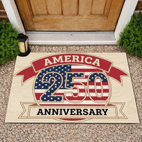 America 250th Anniversary Flag Landscape 1776-2026 - Independence Day Gift for Veterans Doormat
