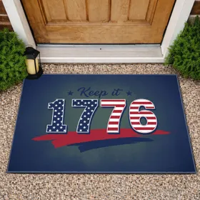 Keep It 1776 American Flag Design - USA 250th Anniversary (1776-2026) Independence Day Doormat