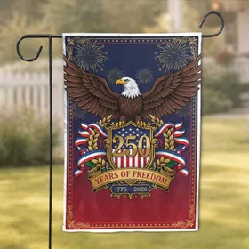 Bald Eagle American Flag 1776-2026 - USA 250th Anniversary Independence Day Gift Garden Flag