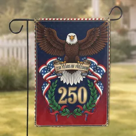 Bald Eagle American Flag 1776-2026 - USA 250th Anniversary Independence Day Gift for Veterans Garden Flag