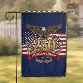 Bald Eagle American Flag 1776-2026 - USA 250th Anniversary Patriotic Gift for Veterans Garden Flag