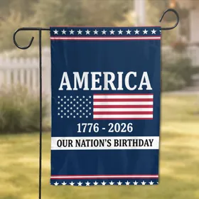 AMERICA 1776-2026 Patriotic Flag - USA 250th Anniversary Heritage Tribute Garden Flag