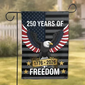 Bald Eagle American Flag 1776-2026 - USA 250th Anniversary Independence Day Gift Garden Flag