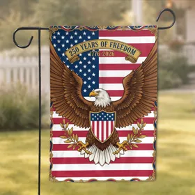 Bald Eagle American Flag 1776-2026 - USA 250th Anniversary Patriotic Heritage Garden Flag