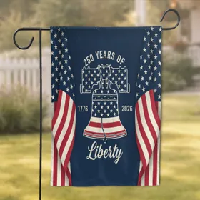 Liberty Bell American Flag 250th Anniversary 1776-2026 - USA Independence Day Garden Flag