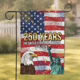 Bald Eagle Liberty American Flag 1776-2026 - USA 250th Anniversary Independence Day Garden Flag