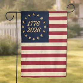Commemorative American Flag 1776-2026 - USA 250th Anniversary Patriotic Design for Veterans Garden Flag