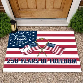 We The People Flag 1776-2026 - America 250th Anniversary Freedom Patriotic Display Doormat