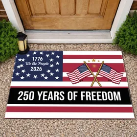 American Flag 1776 We The People 2026 Betsy Ross - USA 250 Years Freedom Anniversary Doormat