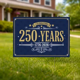 USA 250 Years 1776-2026 Anniversary Patriotic American - Independence Day Celebration Yard Sign