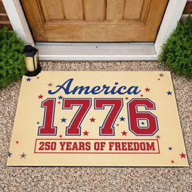 America 1776 - 250 Years of Freedom (1776-2026) - USA Patriotic Anniversary Gift Doormat
