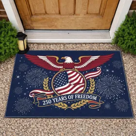 Bald Eagle American Flag 1776-2026 - USA 250th Anniversary Independence Day Gift for Dad Doormat