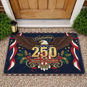 Bald Eagle American Flag 1776-2026 - USA 250th Anniversary Independence Day Gift Doormat