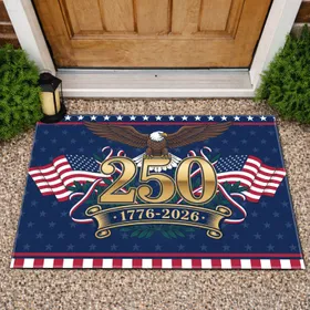 Bald Eagle American Flag 250th Anniversary 1776-2026 - Independence Day Gift for Veterans Doormat