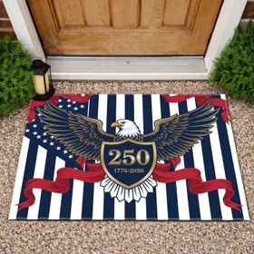 Bald Eagle American Flag 1776-2026 - USA 250th Anniversary Independence Day Gift for Dad Doormat