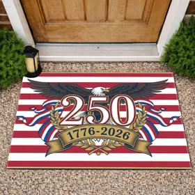 Bald Eagle American Flag 1776-2026 - USA 250th Anniversary Patriotic Gift for Veterans Doormat